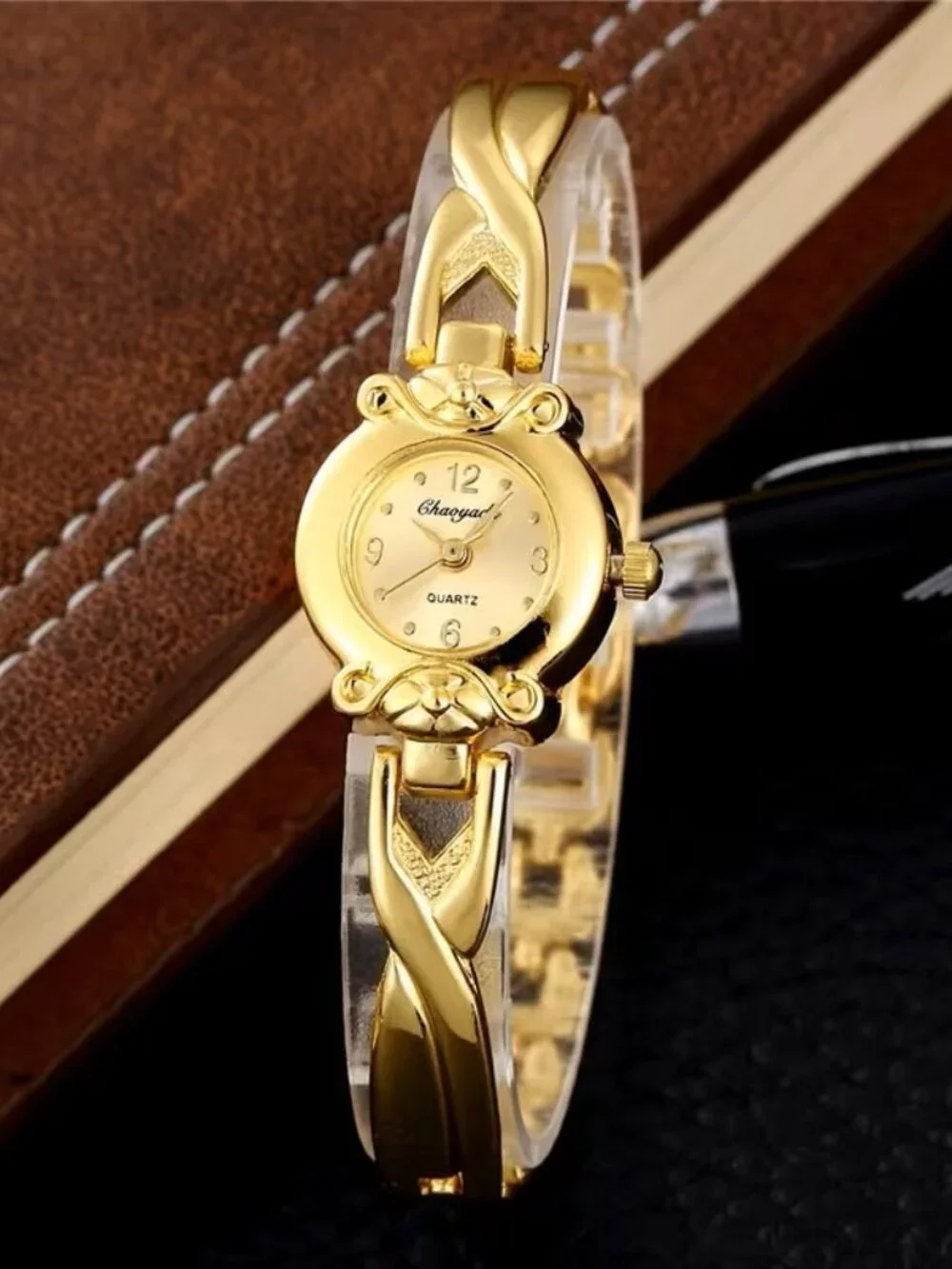 Women's Twisted Bangle Bracelet Watch Analog Quartz Dress Casual Wristwatch